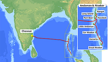 NEC、インドで光海底ケーブルの供給契約、総延長距離は2300キロ