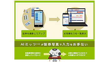 NTTイフ、AIが自動車保険の乗り換えを支援、他社の保険証写真で入力簡素化