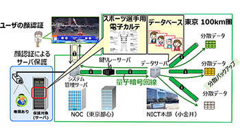 量子暗号を用いた生体認証データの伝送を実現、スポーツ選手用電子カルテに応用