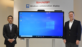 業界初のWindows collaboration display認証取得、働き方改革を加速するシャープの4Kタッチディスプレイ