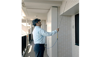 長谷工など、MR外壁タイル打診検査で日本マイクロソフトと連携