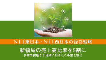 NTT東日本・NTT西日本の経営戦略　新領域の売上高比率を5割に　農業や健康など地域に根ざした事業を創出