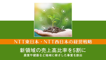 NTT東日本・NTT西日本の経営戦略 新領域の売上高比率を5割に 農業や健康など地域に根ざした事業を創出