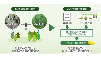 日立システムズ、森林のCO2吸収量を可視化しカーボンクレジット創出量を算出