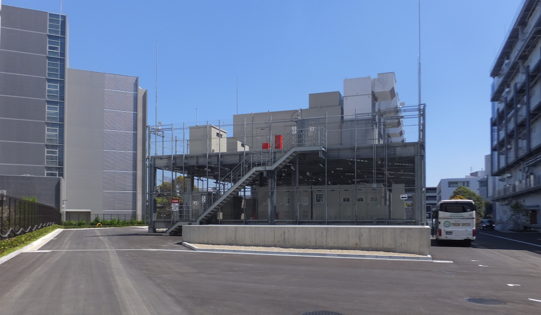 キャンパスに設置されている発電機
